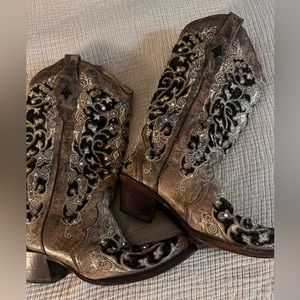 Corral Women’s Brown & Black Sequin Cowboy Boots